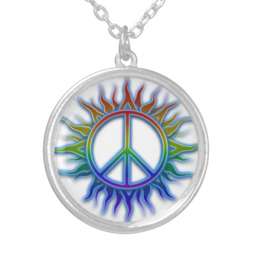 Peace Sign Sun Necklace