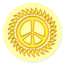 PEACE SIGN SUN stickers by dgpaulart PEACE SIGN SUN stickers