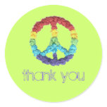 Peace sign thank you sticker