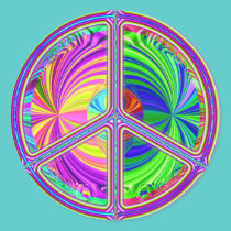 Peace Sign (trippy-hippie) sticker stickers