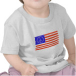 PEACE SIGN US FLAG T SHIRTS