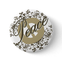 Peace Sign Vintage Brown buttons by WorldPeaceSigns Peace Sign Vintage Brown buttons