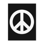 Peace Sign White Postcard