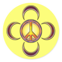 PEACE SIGN WITH MOONS stickers