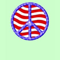 Peace Sign with Stars and Stripes t-shirts