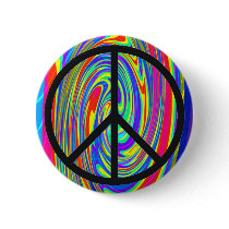 Peace Sign With Trippy Tye Dye buttons