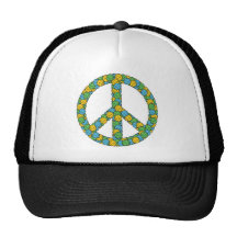PEACE SIGN WITH VOLLEYBALLS HAT