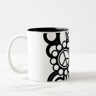 Peace Signs and Circles mug