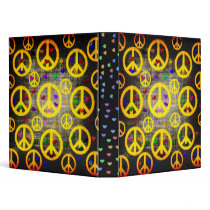 Peace Signs and Hearts binders by orsobear Peace Signs and Hearts binders