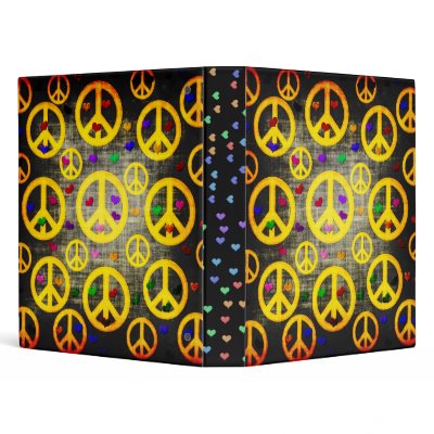 Peace Signs and Hearts Binder by orsobear