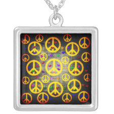 Peace Signs and Hearts necklace