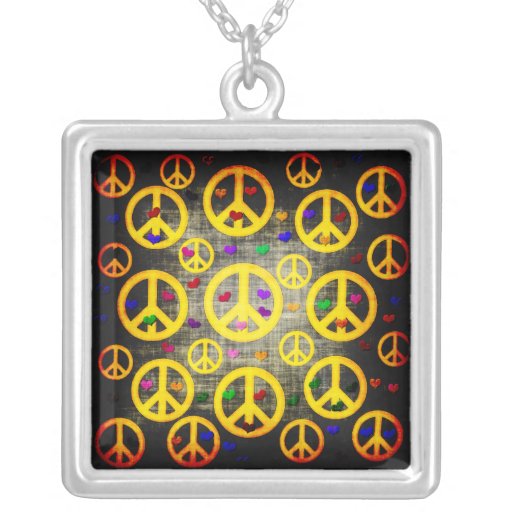 Peace Signs and Hearts Necklaces