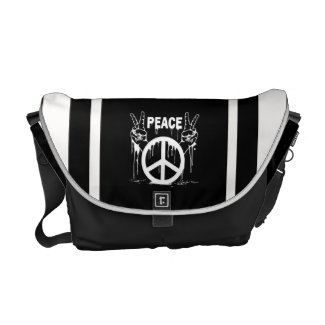 Peace Signs and Paint Paint Drips - Messenger Bag