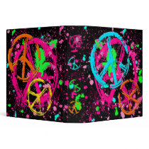 PEACE SIGNS AND PAINT SPLATTER BINDER