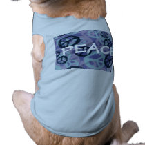 PEACE Signs-Blue-Doggie Ribbed Tank Top pet clothing