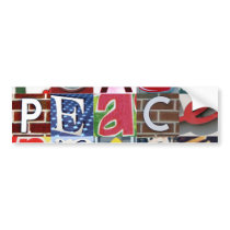 "PEACE Signs" Bumper Sticker bumper stickers by PeaceMontessori "PEACE Signs" Bumper Sticker bumper stickers