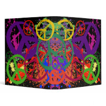 PEACE SIGNS COLLAGE binders