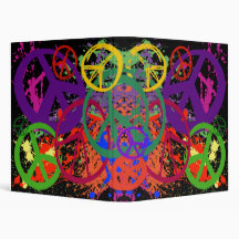 PEACE SIGNS COLLAGE BINDERS