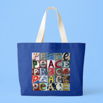 "PEACE Signs" Jumbo Tote Bag bags