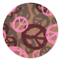 Peace Signs-Pink-Stickers stickers