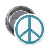 peace simbol bòue cloth-like buttons
