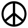 peace simbol button