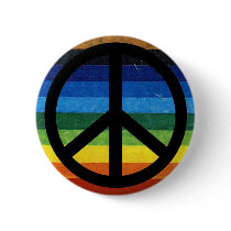 peace simbol rainbow buttons