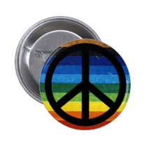 peace simbol rainbow buttons