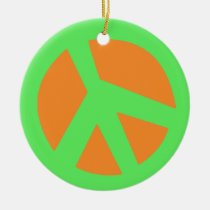 Peace-Smiley Green ornaments