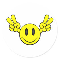 Peace Smiley stickers by EvilSkull Peace Smiley stickers