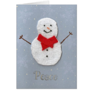 Peace Snowman Greeting Card