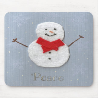 Peace snowman mousepad