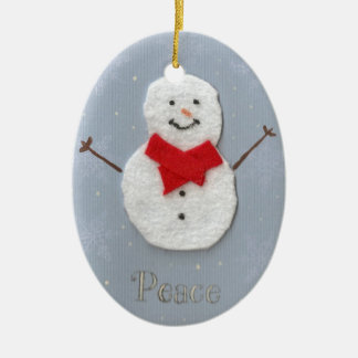 Peace Snowman Ornament