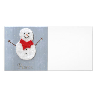 Peace Snowman Photocard Photo Card