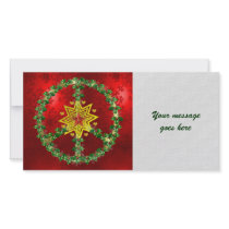 Peace Star Christmas Photo Card