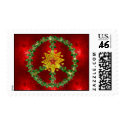 Peace Star Christmas postage