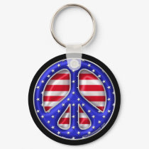 Peace Stars Flag-1B keychains