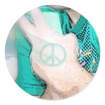 peace round stickers