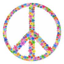 Peace Round Stickers