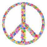Peace Round Stickers