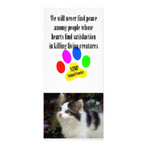 Peace STOP ANIMAL CRUELTY 4x9 Rack Cards rack cards by jaisjewels Peace STOP ANIMAL CRUELTY 4x9 Rack Cards rack cards
