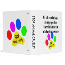 Peace STOP ANIMAL CRUELTY Notebook Binder by jaisjewels Peace STOP ANIMAL CRUELTY Notebook Binder