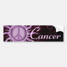 Peace Sun Cancer Bumper Sticker