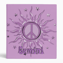 Peace Sun Gemini Binders
