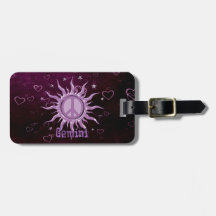 Peace Sun Gemini Luggage Tags