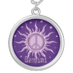 Peace Sun Gemini Necklace
