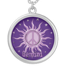 Peace Sun Gemini Necklace