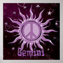 Peace Sun Gemini Posters