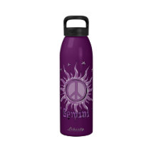 Peace Sun Gemini Reusable Water Bottle