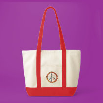 Peace Sun Orange Tote Bag